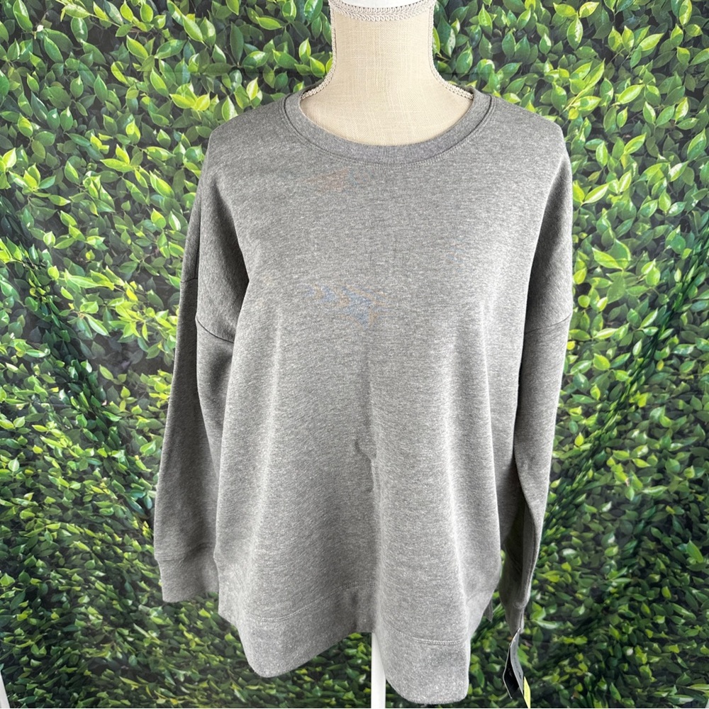 Ideology Womens XL Gray Crew Sweatshirt Fleece Super Comfy NWT - Picture 2 of 3